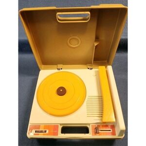 Vtg 1978 Fisher Price Record Player Works But  With Very Soft Sound Not Loud